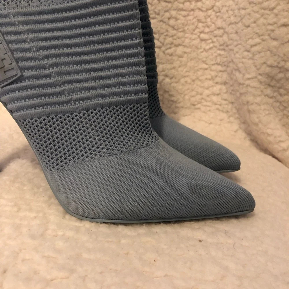 Steve Madden Maxwelle Jeweled Heeled Pointed Toe Sock Boots, Women’s 8.5 - Picture 5 of 12